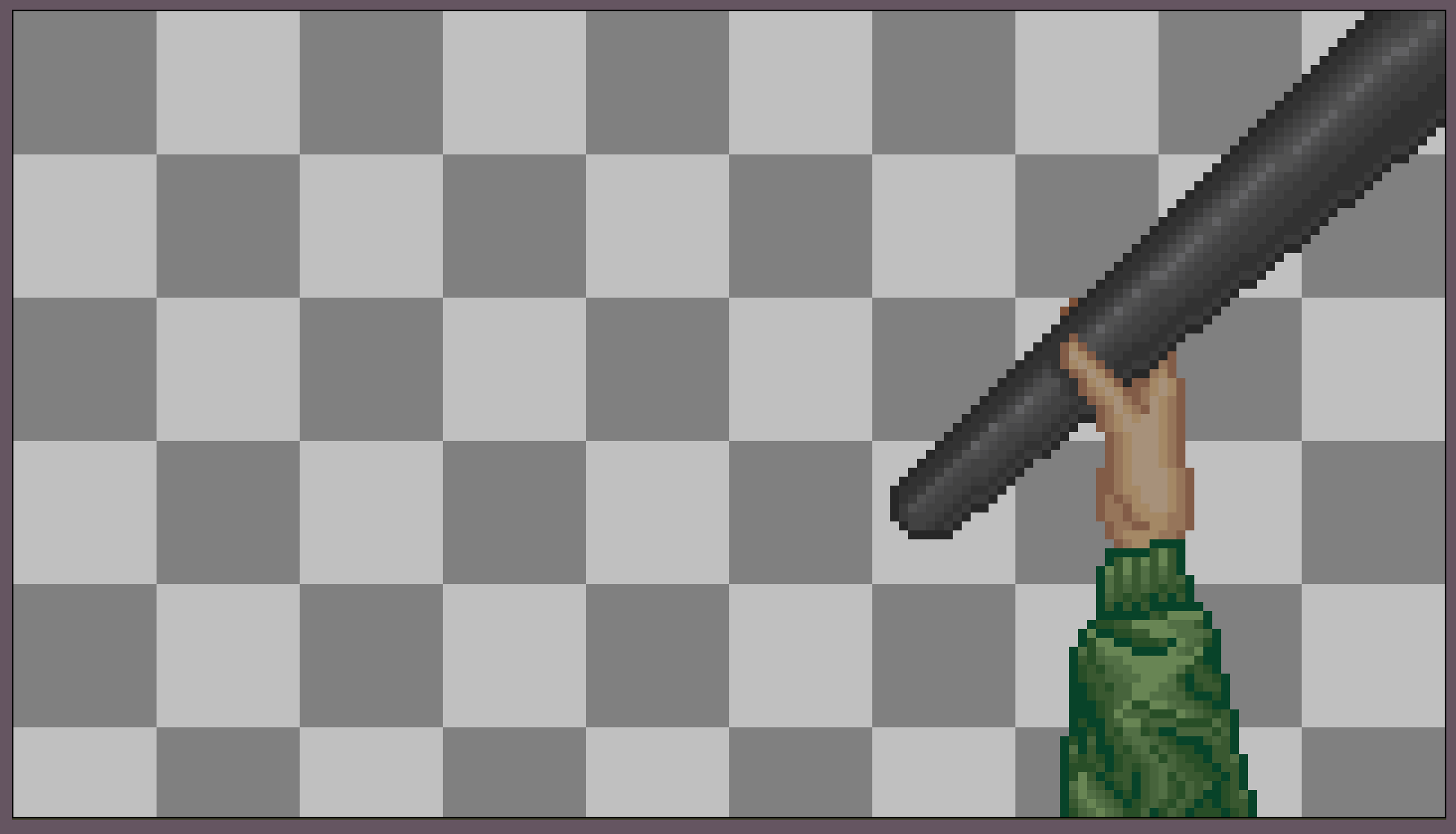 Screenshot of an attack frame made in Aseprite